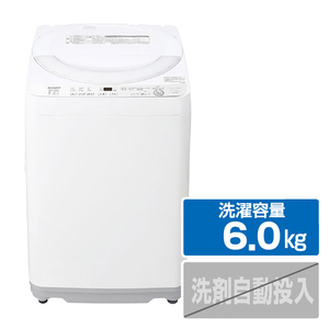 SHARP 6kg全自動洗濯機 ホワイト系 ES-GE6K-W SHARP 6kg全自動洗濯機 ホワイト系 ES-GE6K-W