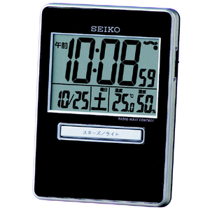 SEIKO 電波目覚まし時計 ブラック SQ699K SEIKO 電波目覚まし時計 ブラック SQ699K