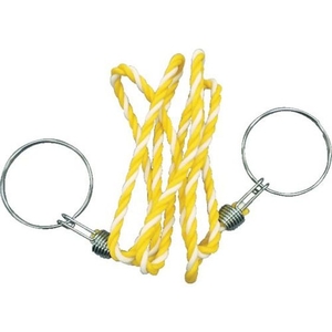 トラスコ中山 コーン用ロープ 標識 黄×白 12mm×2m ロープ標識黄×白黄／白 FC819GF-8558131-イメージ1