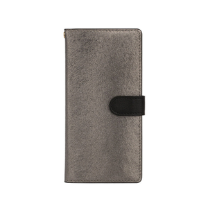 HANSMARE Xperia Ace用CALF Diary CASE メタルブラック HAN16537XA-イメージ1
