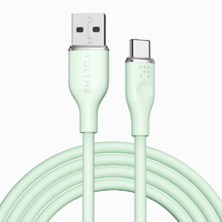 VOLTME シリコン 充電ケーブル USB-C&USB-A 60W グリーン C2128
