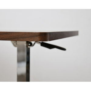 YAMAZEN レバー式昇降テーブル ウォルナットブラック KUT7040WLBK-イメージ9