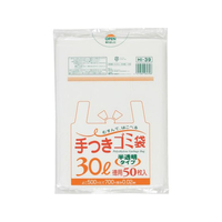 ジャパックス 手付きゴミ袋 30L 半透明 50枚 FCE298S-HI39