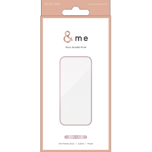 エレコム iPhone 16 Pro用ガラスフィルム &me フルガラス メタリックカラーフレーム 高透明 ピンクゴールド PM-A24CFLGGRPNM エレコム iPhone 16 Pro用ガラスフィルム &me フルガラス メタリックカラーフレーム 高透明 ピンクゴールド PM-A24CFLGGRPNM