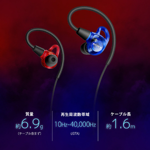 SONY ソニー インイヤーモニターヘッドフォン レッド&ブルー IER-M500 Z-イメージ2