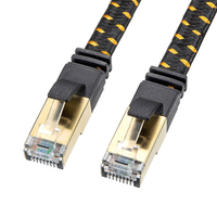 サンワサプライ カテゴリ8メッシュフラットLANケーブル(5．0m) ブラック KB-T8MEFL-05BK