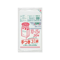 ジャパックス 容量表示 手付きポリ袋 10L～15L 20枚 FCE299S-HJN14