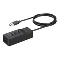 BUFFALO USB3．0セルフパワーハブ 4ポートタイプ テレビ背面取り付け金具付き ブラック BSH4A110U3VBK