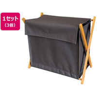 今村紙工 フタ付収納バスケット 木枠製 3個 FCV2617-FFV-450