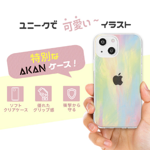 AKAN iPhone 14 Pro用ソフトクリアケース パステル ピンク AK23540I14P-イメージ4