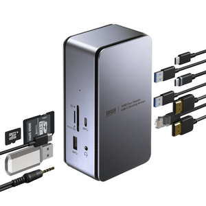 サンワサプライ USB Type-Cドッキングステーション(HDMI×2画面出力対応) USB-CVDK12-イメージ2