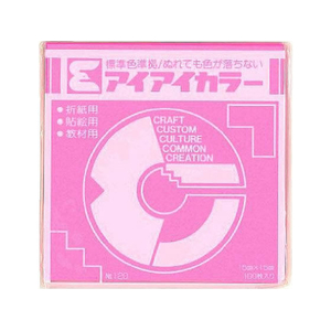 エヒメ紙工 アイアイカラー 単色おりがみ 15×15cm 桃 100枚 FCK289A-No.34-イメージ1