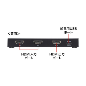 サンワサプライ 8K対応HDMI切替器(2入力・1出力) SW-HDR8K21L-イメージ5