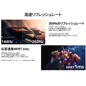 JAPANNEXT 24．5型ゲーミング液晶ディスプレイ ホワイト JN-V245FHDR260-W-イメージ3