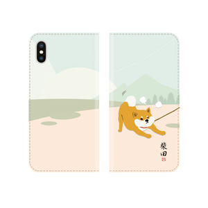 abbi FRIENDS iPhone XS/X用手帳型ケース しばたさん イヤイヤ ABF14541I58-イメージ1