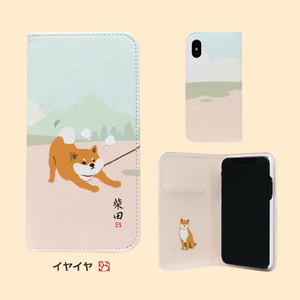 abbi FRIENDS iPhone XS/X用手帳型ケース しばたさん イヤイヤ ABF14541I58-イメージ3
