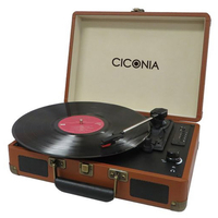 センター商事 トランクケース型レコードプレーヤー ブラウン TE-1907BR