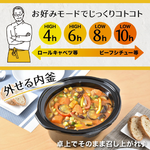 サンコー マスタースロークッカーポット VASLCKSBK-イメージ9