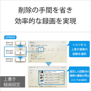SONY HDD内蔵ブルーレイレコーダー(1TB) BDZ-ZW1900-イメージ6