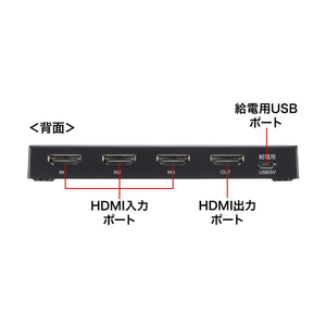 サンワサプライ 8K対応HDMI切替器(3入力・1出力) SW-HDR8K31L-イメージ5