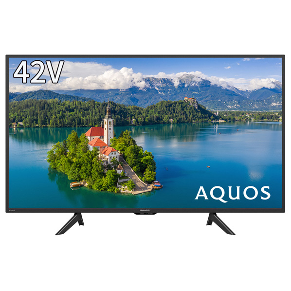シャープ 42V型フルハイビジョン液晶テレビ AQUOS 2TC42BE1 ボタン搭載で スタンド含む 取付済