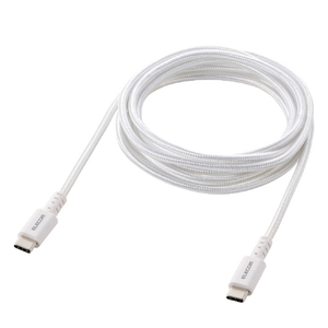 エレコム USB Type-C(TM) - USB Type-Cケーブル(USB2．0認証/60W/高耐久) ホワイト MPA-CCSB20WH-イメージ2