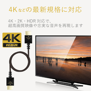エレコム PREMIUM HDMIケーブル(スリムタイプ) ブラック DH-HDP14ES10BK-イメージ4