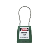 セーフラン/ロックアウト用ケーブルパドロック 緑 14688-1 FC852UJ-2457165