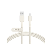 MOTTERU 編み込みケーブル 充電 データ転送対応 Apple MFi認証品 USB-A to Lightning 1m アーモンドミルク MOT-AMIAL100Z-AM