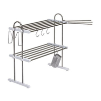 田窪工業所 伸縮置棚2段 幅52～91cm お買得セット FC333NW-PP2-90LK