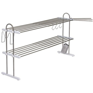 田窪工業所 伸縮置棚2段 幅52～91cm お買得セット FC333NW-PP2-90LK-イメージ2