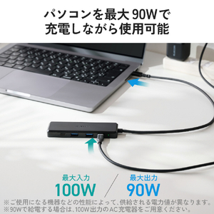 エレコム 5in1ドッキングステーション(マグネット付き/5Gbps/4K60Hz) ブラック DST-N050BPBK-イメージ6