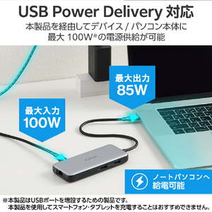 エレコム USB Type-Cデータポート/4K/60Hz+2．5Gbps対応ドッキングステーション シルバー DST-C27SV-イメージ4