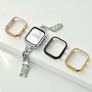 GAACAL Apple Watch Series 4-6/SE1-2 [44mm]用プラスチックフレーム メタリックシルバー W00224S4-イメージ3