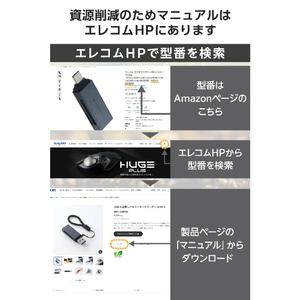 エレコム USB-Aケーブル付き メモリーカードリーダー ブラック MR3-C30BK-イメージ9