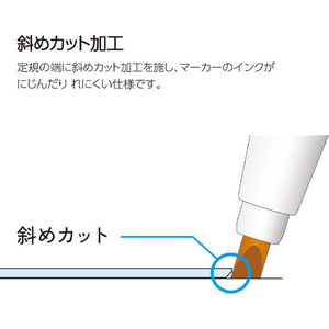 コクヨ キャンパス 暗記用シートにもなる定規 青色 FCJ595R-CL-RM15B-イメージ6