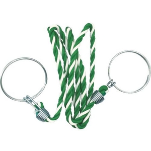 トラスコ中山 コーン用ロープ 標識 緑×白 12mm×2m ロープ標識緑×白緑／白 FC821GF-8558132-イメージ1