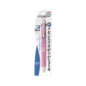 三菱鉛筆 ジェットストリーム３色ボールペン０．７ｍｍ　ピンク SXE3400071P13-イメージ1