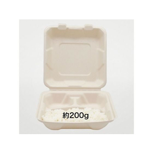 パックスタイル バガス容器 新BBランチ 200-200-3 50枚 FC371SH-00675729-イメージ2