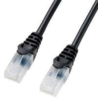 サンワサプライ ツメ折れ防止CAT5eLANケーブル(3．0m) ブラック LA-Y5TS-03BK