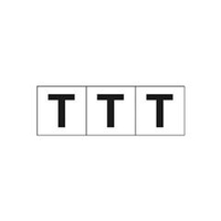 トラスコ中山 TRUSCO　アルファベットステッカー　50×50　「T」　白　3枚入 TSN-50-T