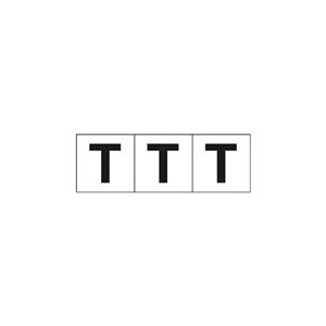 トラスコ中山 TRUSCO　アルファベットステッカー　50×50　「T」　白　3枚入 TSN-50-T-イメージ1