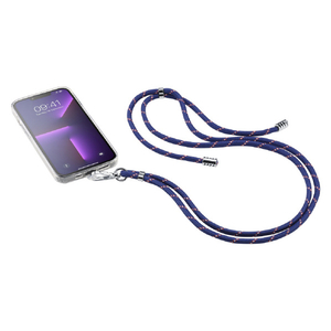 Cellularline スマホ iphone用ネックストラップ ブルー UNIVERSALLACE2B-イメージ1