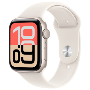 Apple Apple Watch SE 3(GPSモデル)- 44mm Apple Watch SE 3 スターライトアルミニウムケースとスターライトスポーツバンド - S/M MEHG4J/A-イメージ1