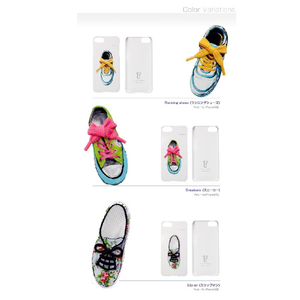 Happymori iPhone SE(第1世代)/5/5s用ケース Dot Scarf Diary Vivid スニーカー スリップオン HM2545I5S-イメージ3