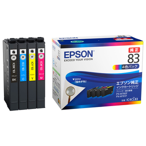 EPSON 83 インクカートリッジ 4パック エプソン IC4CL83 インクカートリッジ 4色パック |エディオン公式通販