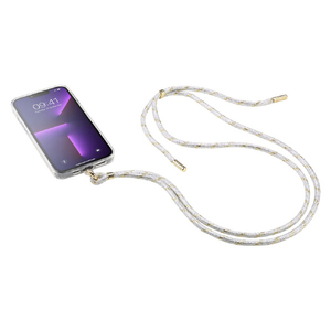 Cellularline スマホ iphone用ネックストラップ グレー UNIVERSALLACE2D-イメージ1