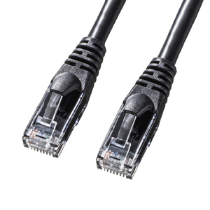サンワサプライ カテゴリ6Aより線LANケーブル(2m) ブラック KB-T6AY-02BK-イメージ1