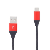 クオリティトラストジャパン Type-Cコネクタ対応 USBストロングSケーブル(150cm) レッド QTC-048RD