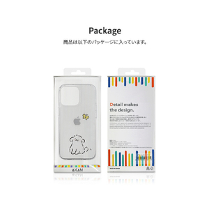 AKAN iPhone 14 Pro用ソフトクリアケース ワンちゃんと蝶々 AK23545I14P-イメージ12